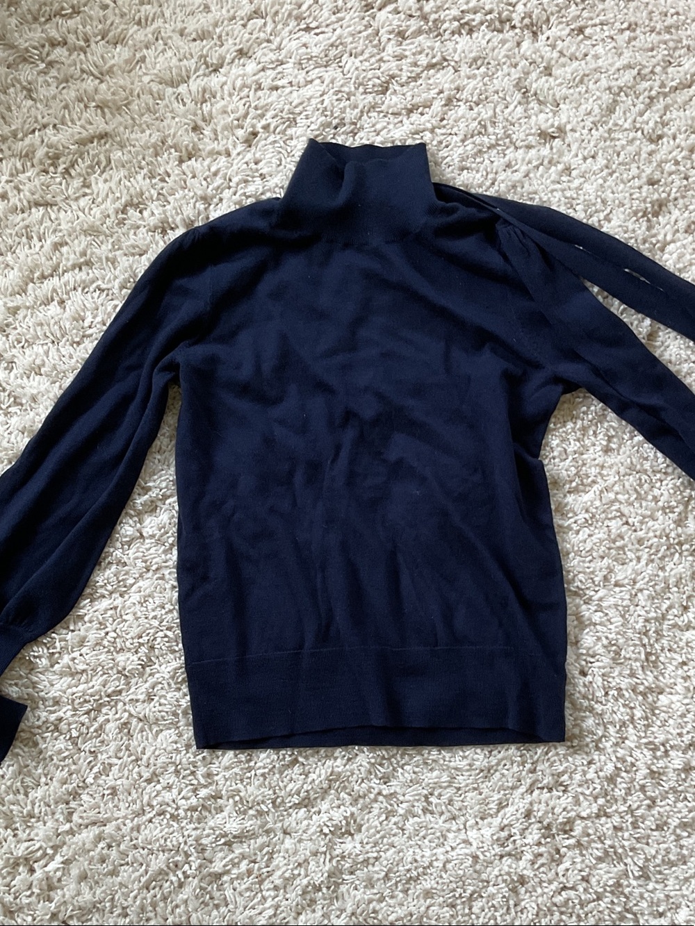 J. Crew Women’s Merino Wool Turtleneck with Tie Neck - XS